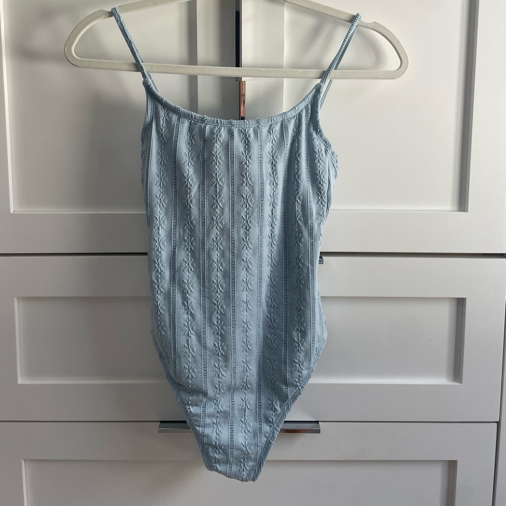 Blue Embroidered One Piece Size XS